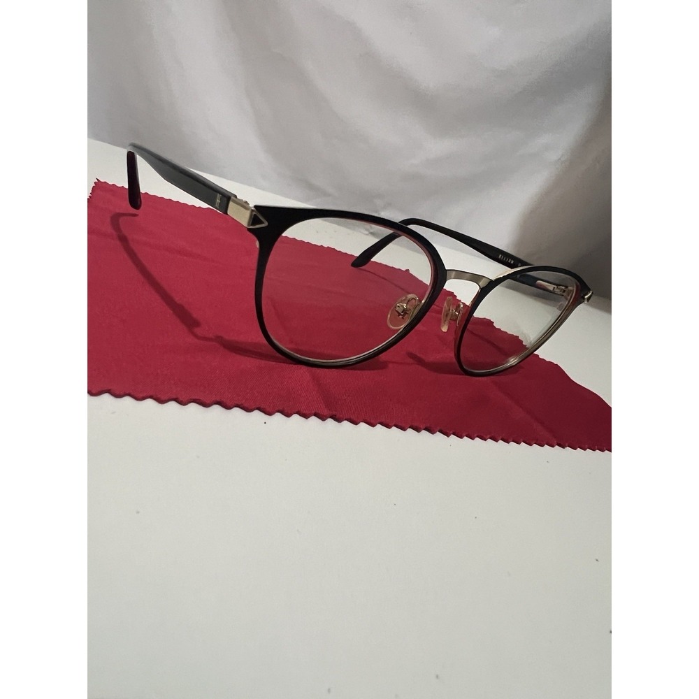 Helium Italy 4319 Black And Gold 51-19-135 Metal Full Rim Eyeglasses Frame